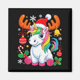 Aimant Jolies Filles de Noël Femmes Xmas Licorne Cerf Noë