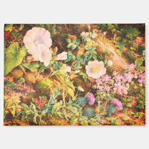 Aimant Jolies fleurs de pétunias vintage peinture florale