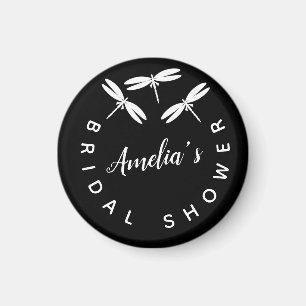 Aimant Jolies Libellules  Noire  Baby Shower de Mariage  