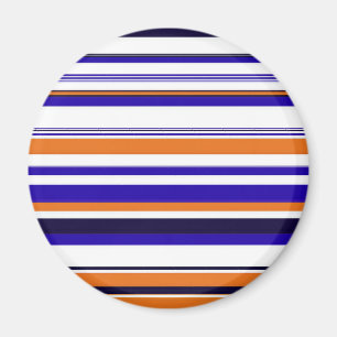 Aimant Jolies rayures bleues orange