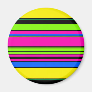 Aimant Jolies rayures colorées jaunes