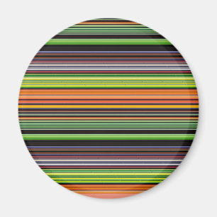 Aimant Jolies rayures colorées noires