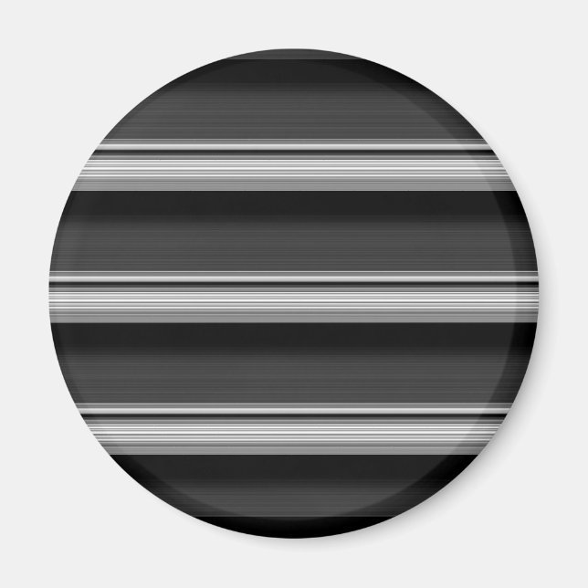 Aimant Jolies rayures noir gris (Devant)