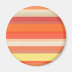 Aimant Jolies rayures orange rouge