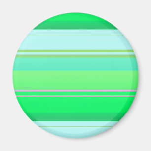 Aimant Jolies rayures vert aqua