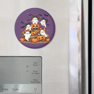 Aimant Jolis fantômes d'Halloween avec des nœuds coquette