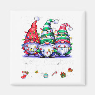 Aimant Jolis nains joyeux Noël lumière famille nain Xma