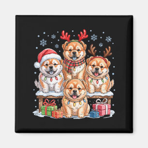 Aimant Jolis Noël Chow Chow pour les Amateurs de Chiens D