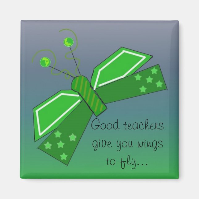 Aimant Jolis papillons pour Enseignants... (Devant)