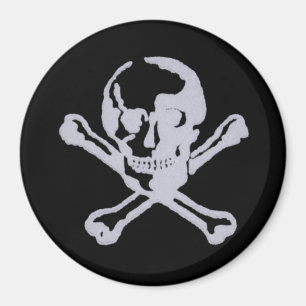 Aimant Jolly roger de style d'impression typographique