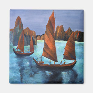 Aimant Joncs Dans La Baie Dragon Descendante