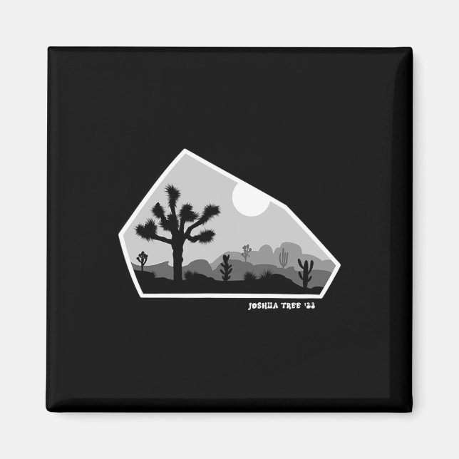 Aimant Joshua Tree Rétro Boulder Sombre  (Devant)