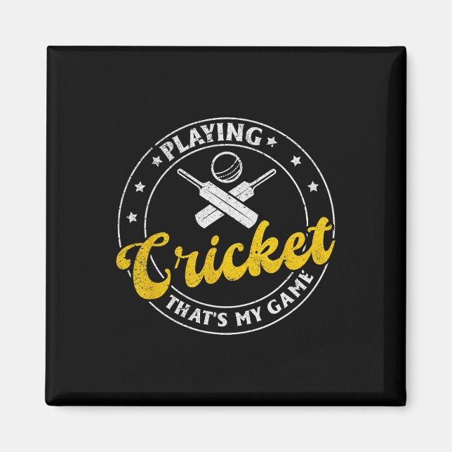 Aimant Jouer au cricket, c'est mon jeu - Cricket Cricket (Devant)