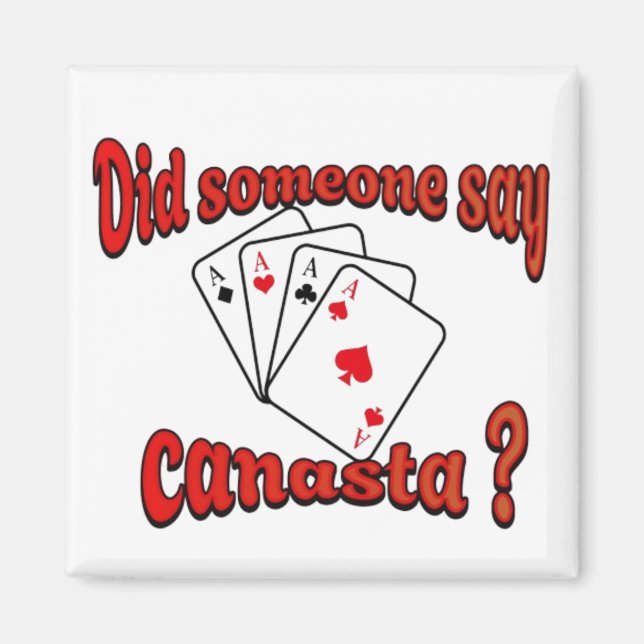 Aimant Jouer aux cartes Canasta (Devant)