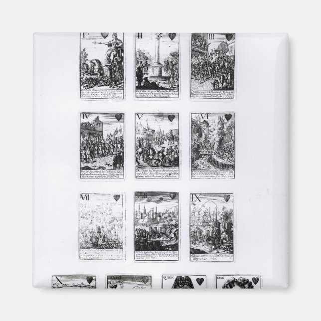 Aimant Jouer aux cartes commémoratives (Devant)