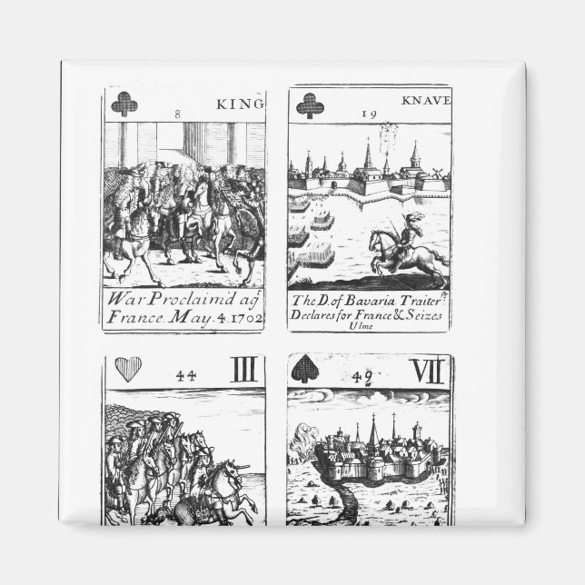 Aimant Jouer aux cartes commémoratives (Devant)