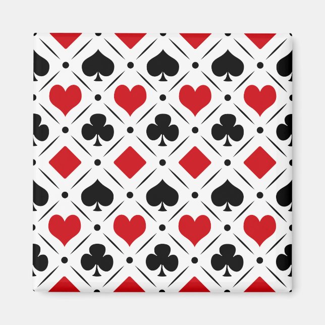 Aimant Jouer des symboles de cartes (Devant)