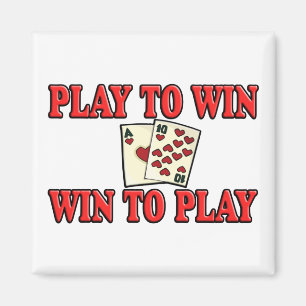 Aimant Jouer pour gagner - Gagner pour jouer - Blackjack