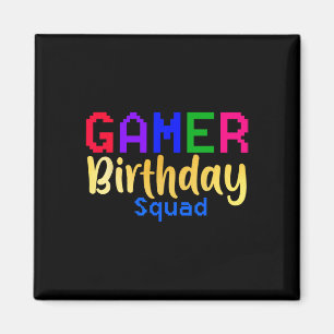 Aimant Joueur Anniversaire Squad Party Joyeux B-day jeu v
