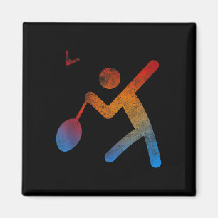 Aimant Joueur de badminton champion T Shirt cadeau raquet