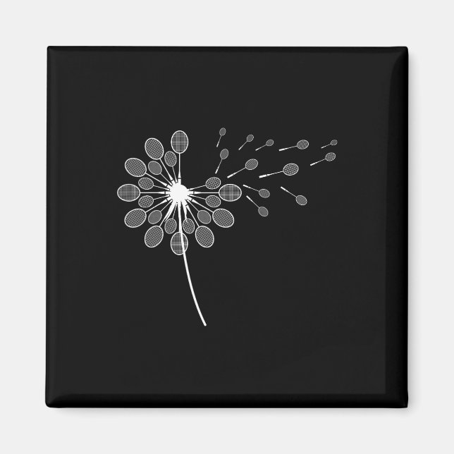 Aimant Joueur de badminton Dandelion Badminton Racket (Devant)