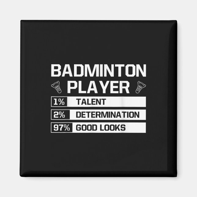 Aimant Joueur de badminton Détermination du talent Bonne  (Devant)
