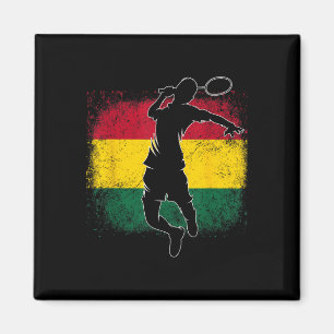 Aimant Joueur de badminton Drapeau ghanéen Ghana