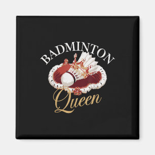 Aimant Joueur de badminton drôle conception d'amour de na