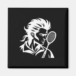 Aimant Joueur de badminton Raquette Sports Volant