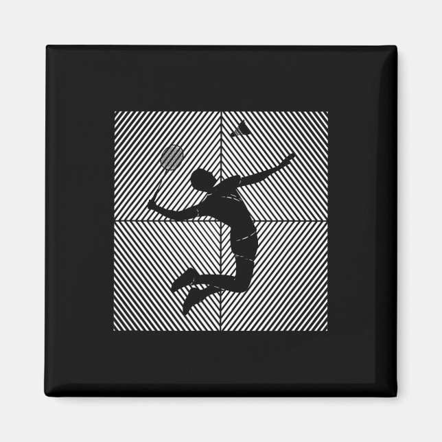 Aimant Joueur de badminton Shuttle Badminton (Devant)