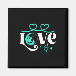 Aimant Joueur de badminton Shuttle Yin-yang-love Badmin