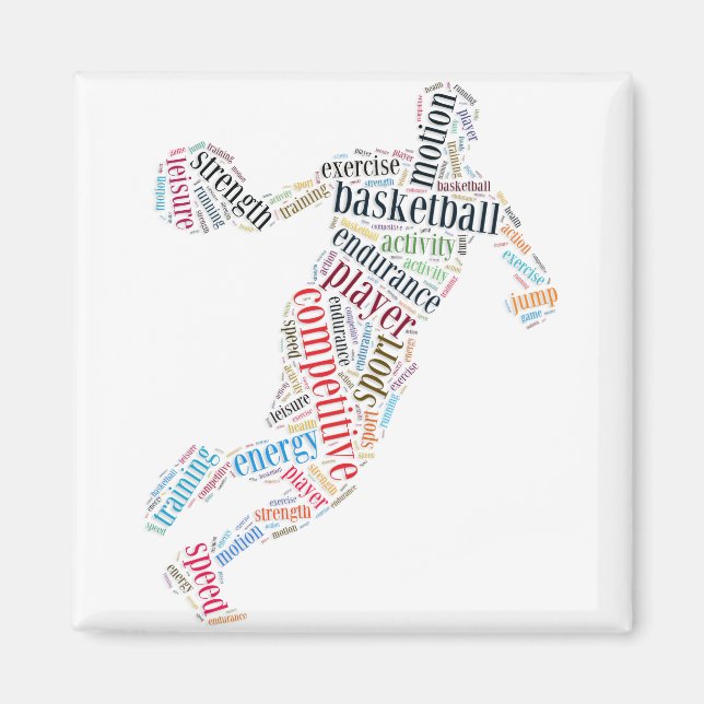 Aimant Joueur de basket-ball (Devant)