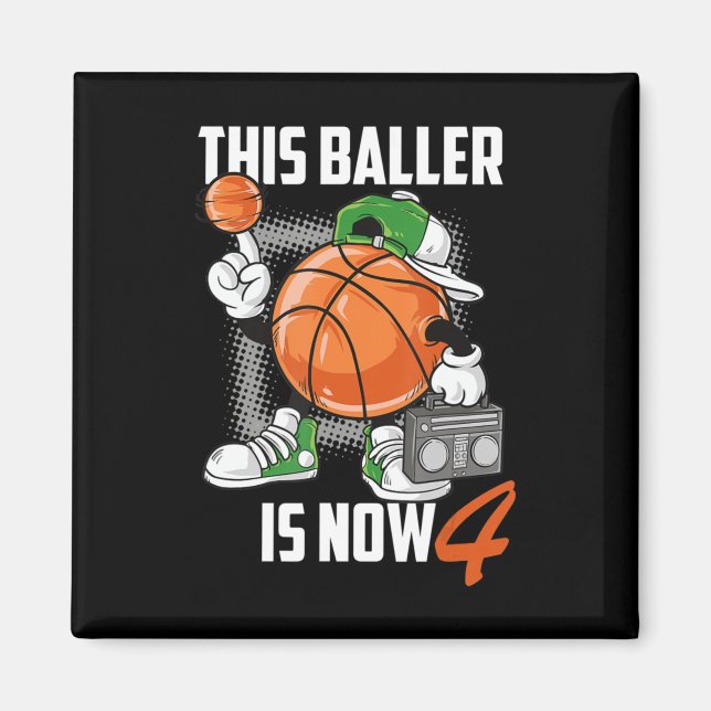 Aimant Joueur de basket-ball 4 Ans Fundy 4 Ans (Devant)