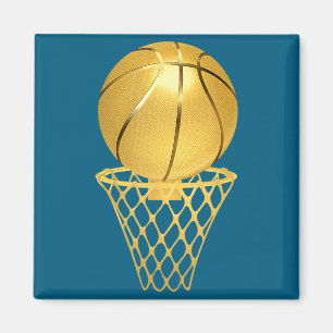Aimant Joueur de basket-ball mignonTrophée de jeuEntraîne