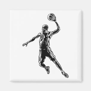 Aimant Joueur de basket-ball Slam Dunk Dark Design