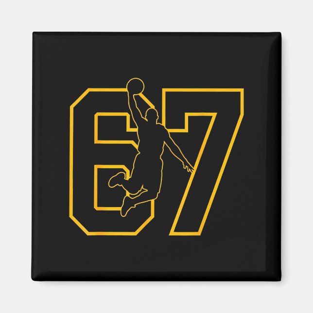 Aimant Joueur de basketball Drip numéro 67  (Devant)