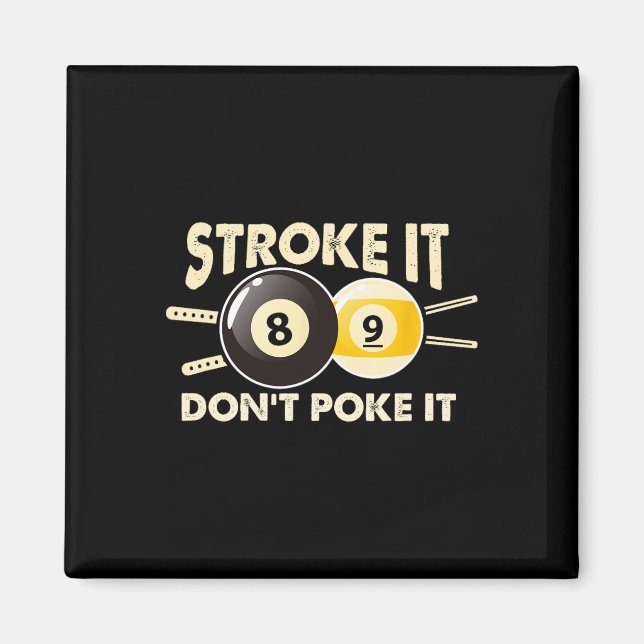 Aimant Joueur de billard de billard Snooker Drôle Stroke  (Devant)