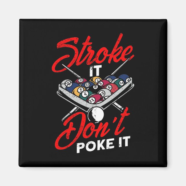 Aimant Joueur de billard de billard Snooker Drôle Stroke  (Devant)