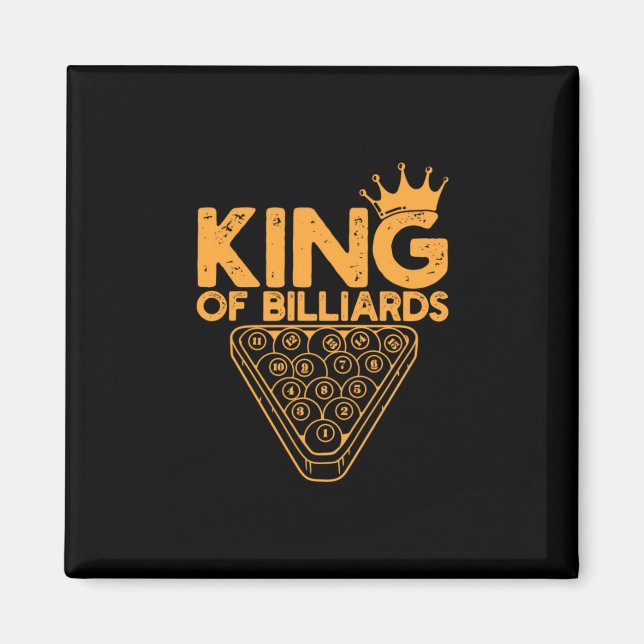 Aimant Joueur de billard | Roi Des Billiards (Devant)