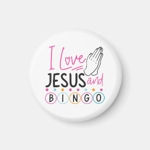 Aimant Joueur de Bingo Jésus Foi Chrétien J'aime Jésus An