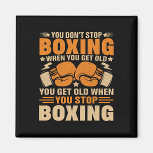 Aimant Joueur de boxe drôle Old School Boxing Youth Train