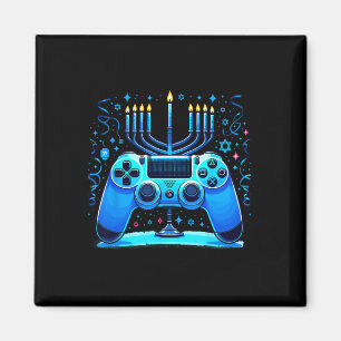 Aimant Joueur de console de jeux vidéo juif Hanukkah Chan