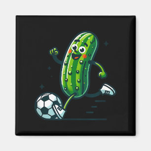 Aimant Joueur de cornichon drôle de football kickball