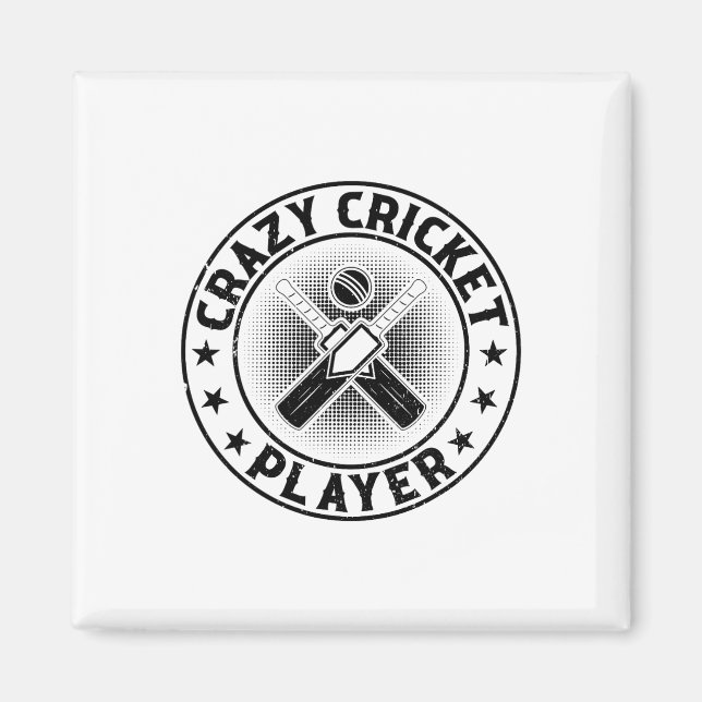 Aimant Joueur de cricket fou - Joueur de cricket 1 (Devant)