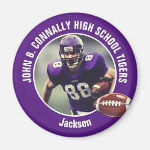 Aimant Joueur de football du lycée violet