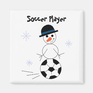 Aimant Joueur de football en bonhomme de neige