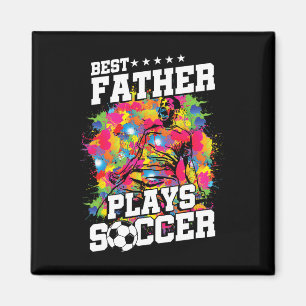 Aimant Joueur de football Sport Papa Papa Cadeau pour fan