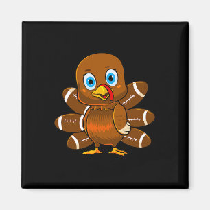 Aimant Joueur de football turc Thanksgiving mignon Boys d