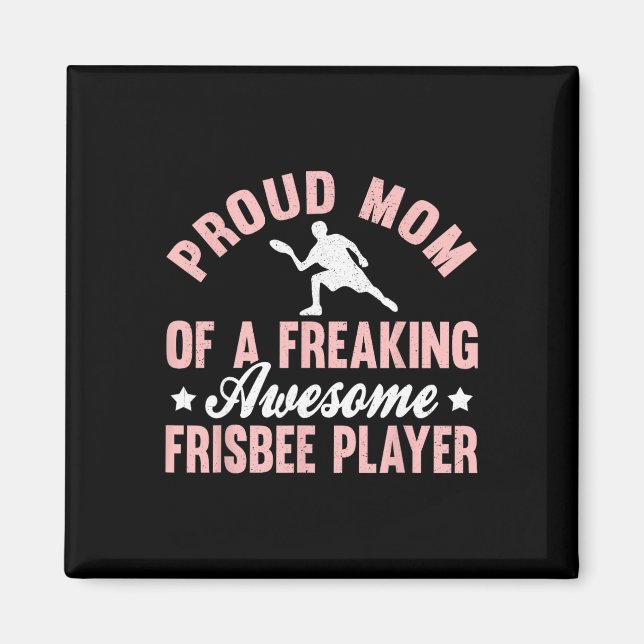 Aimant Joueur de Frisbee Ultimate Frisbee Disc Golf Maman (Devant)