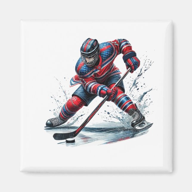 Aimant Joueur de Hockey   (Devant)